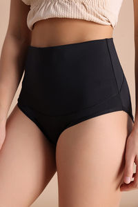 Zivame High Rise Full Coverage Tummy Tucker Hipster Panty - Black Beauty — thumbnail 4